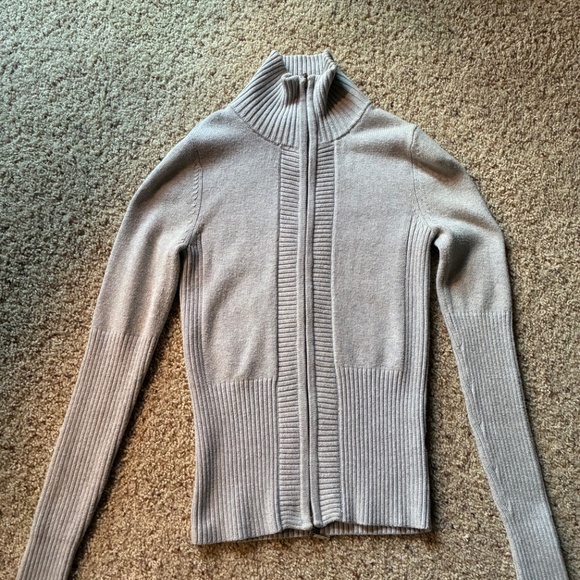 Boston Proper full zip sweater gray XXS - Picture 3 of 5